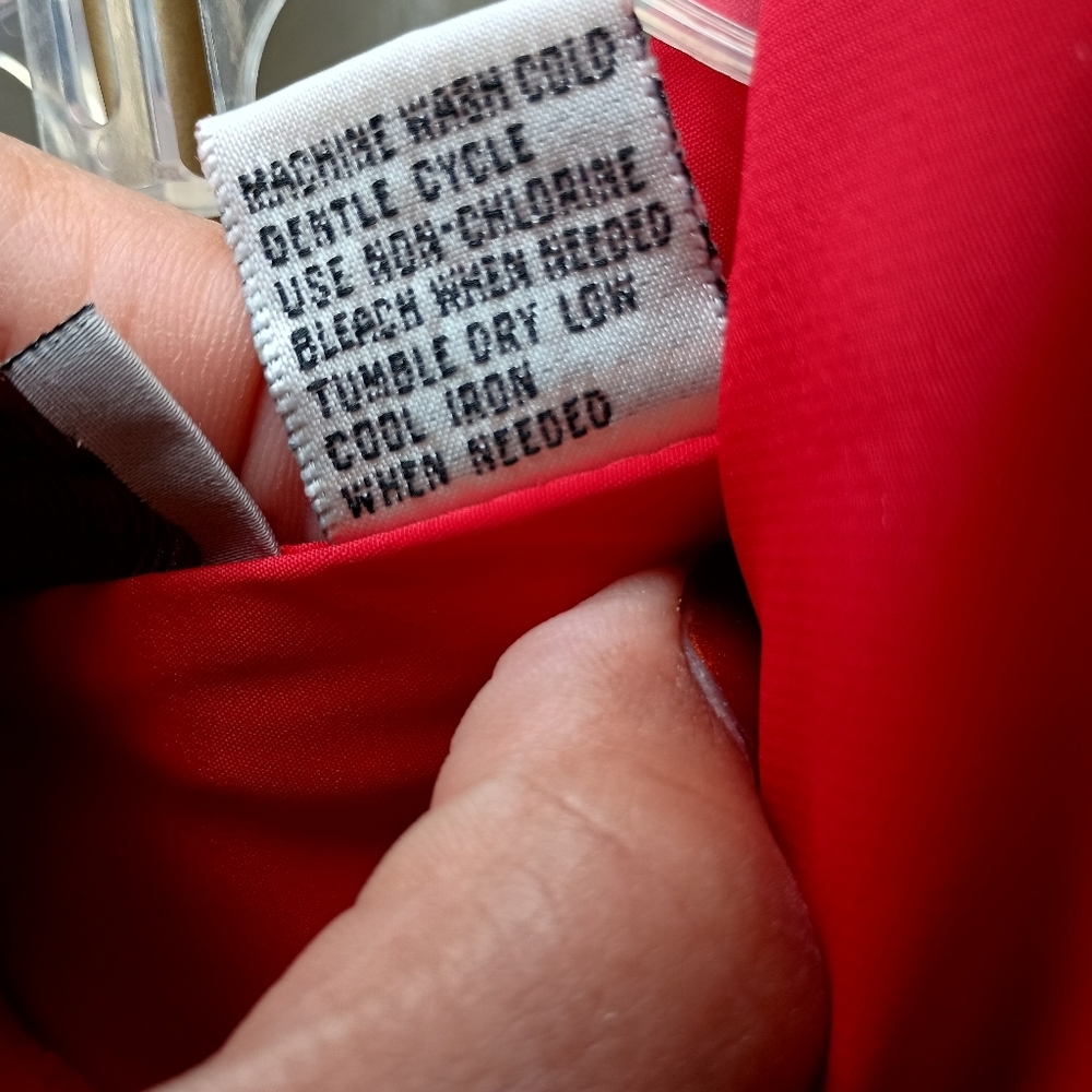 Fitting Image Vintage Red Structured Blouse Size 18 - Picture 10 of 11